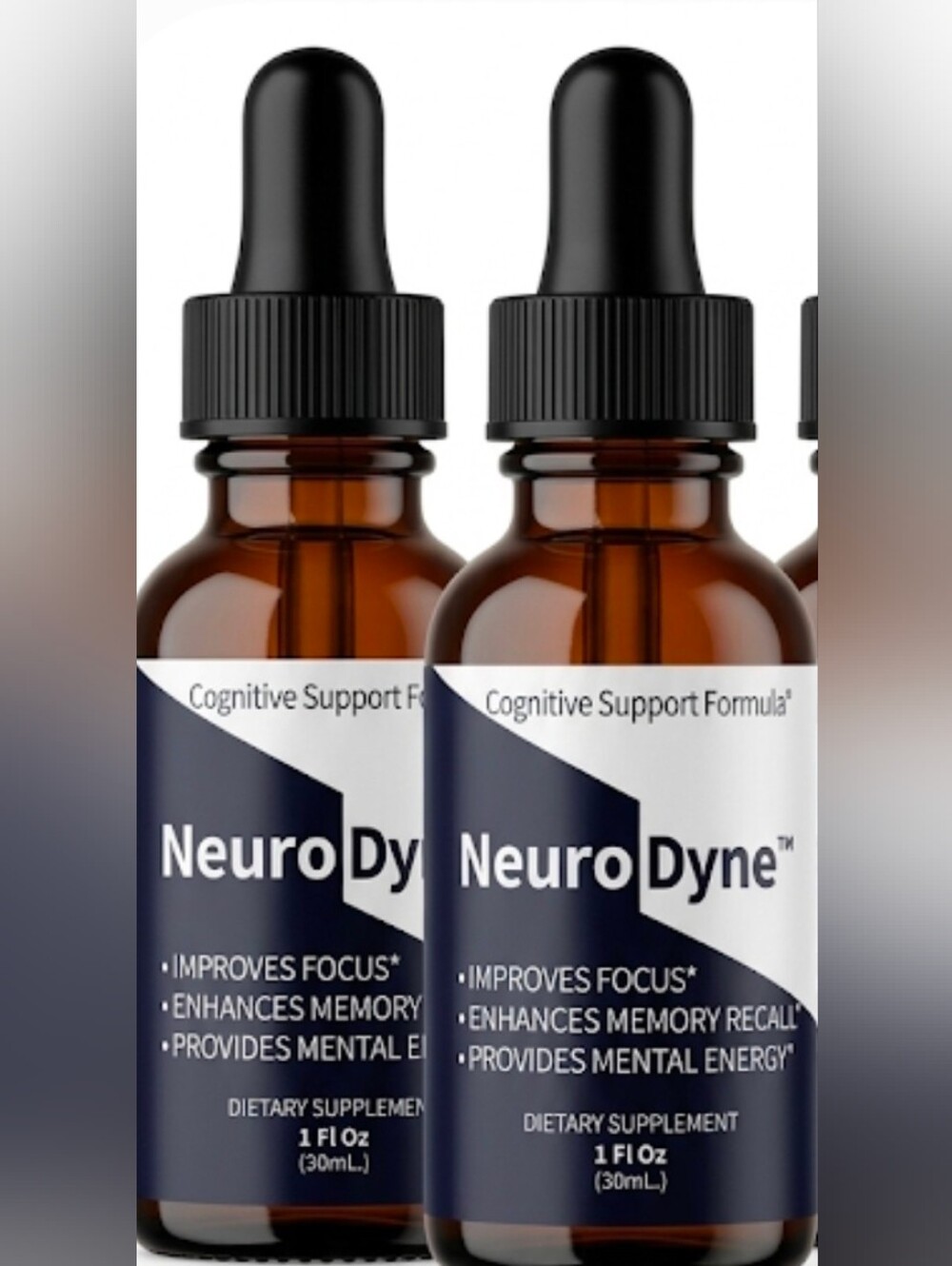 🔥 2 Bottles Neurodyne Drops 1oz Cognitive Support Focus Memory Recall Mental